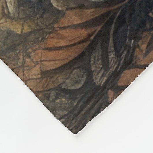 Gewatteerde berglandschap Scène Blauw Fleece Deken (Hoek)