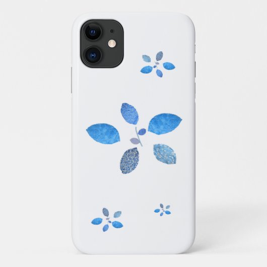 Gewatteerde bloemen op wit Case-Mate iPhone case (Achterkant)