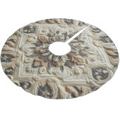 Gewatteerde crème grijs  arabisque kerstboom rok (Gekanteld)