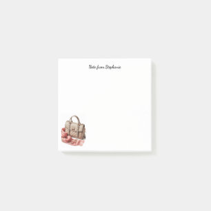 Gewatteerde handtas Een notitie van de naam Notiti Post-it® Notes