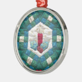 gewatteerde kaars metalen ornament (Links)