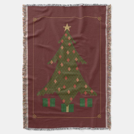 gewatteerde kerst gooien deken (Voorkant Verticaal)