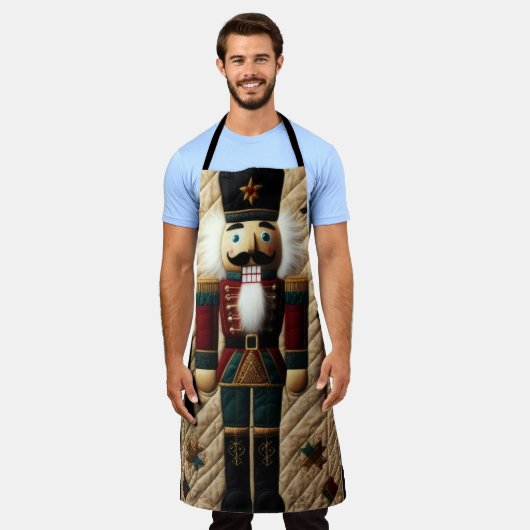 Gewatteerde kerst Notenkraker Schort (Gedragen)