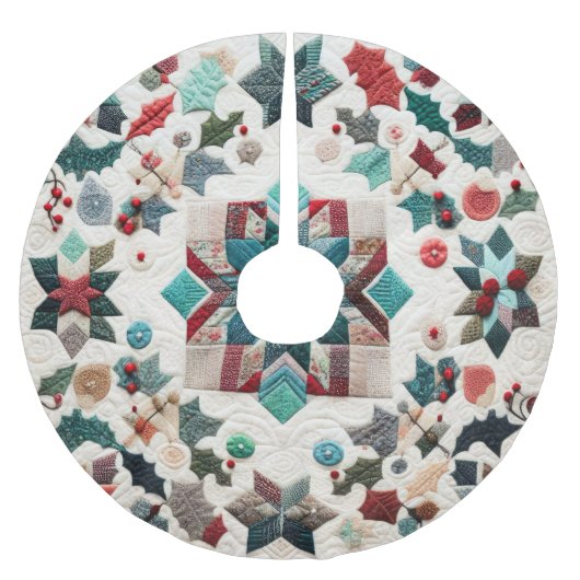 Gewatteerde kerst ontwerp kerstboom rok (Voorkant)