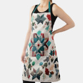 Gewatteerde kerst ontwerp schort (Insitu)