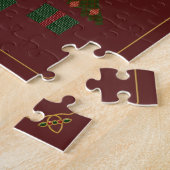 Gewatteerde kerstpuzzel legpuzzel (Zijkant)
