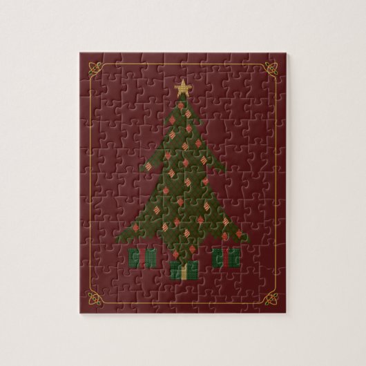 Gewatteerde kerstpuzzel legpuzzel (Verticaal)