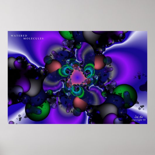 Gewatteerde moleculen poster (Voorkant)