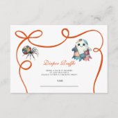 Gewatteerde patchwork Halloween Diapper Raffle Informatiekaartje (Voorkant)