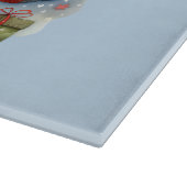 Gewatteerde patchwork kerstman met kerststerren snijplank (Hoek)