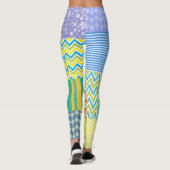 Gewatteerde Patchwork Patroon Leggings (Achterkant)