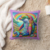 Gewatteerde Regenboog Dolfijn Delight Kussen (Deken)