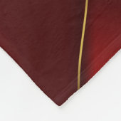 Gewatteerde rode gouden draad achtergrond fleece deken (Hoek)