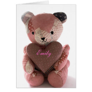 gewatteerde teddybeer met het calico-hart Emily