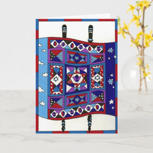 Gewatteerde Torah Kaart (Gele Bloem)