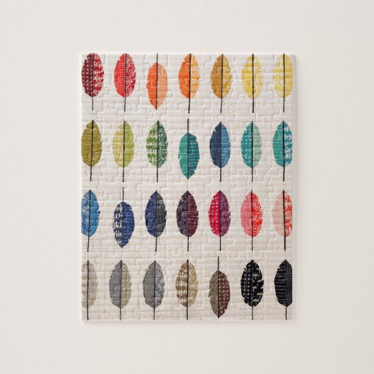 Gewatteerde veren puzzel legpuzzel (Verticaal)