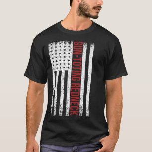 GEWEER DRAGENDE REDNECK VLAG T-SHIRT