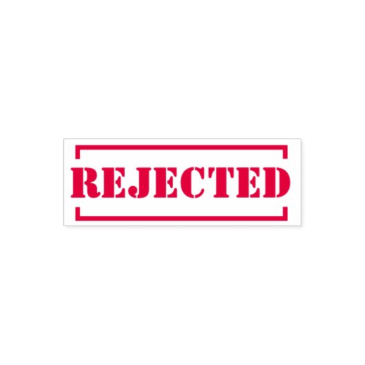 Geweigerde rode inkt gepersonaliseerd zelfinktende stempel (Design)