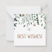 Geweih mit grünem Zweig Postkarte Notitiekaartje (Achterkant)