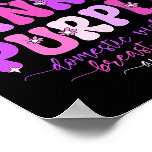 Geweld binnen het gezin en borstkanker poster (Hoek)