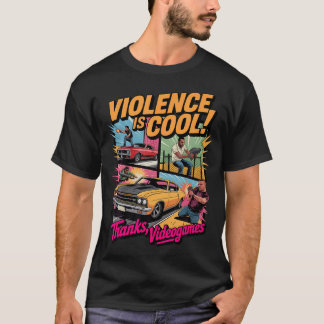 Geweld Is Cool Dankzij Videogames Grappige Retro S T-shirt