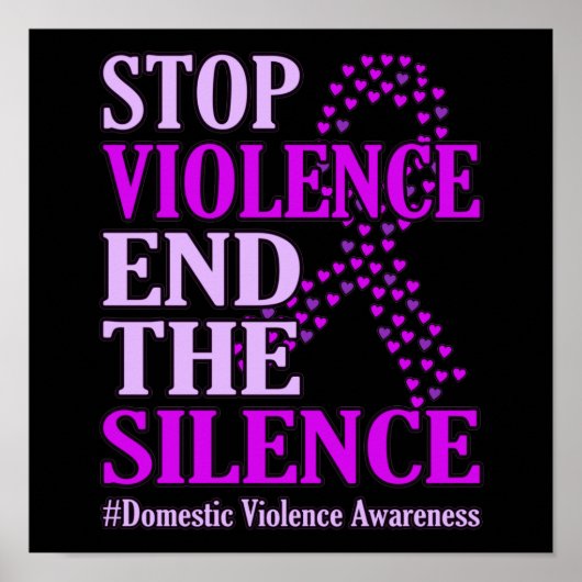 Gewelddadigheidsteun voor huiselijk geweld poster (Voorkant)