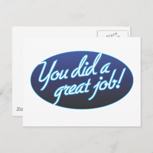 Geweldig baan Briefkaart (Voorkant / Achterkant)