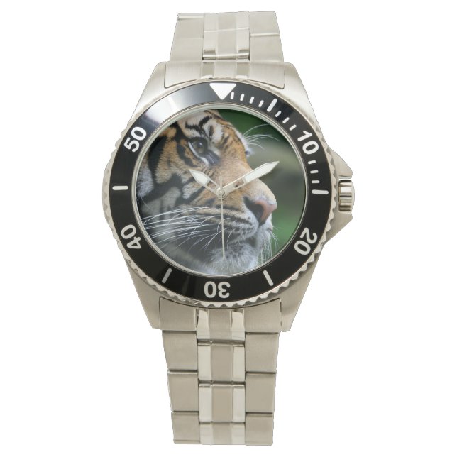 Geweldig Bengaal Tiger Face Horloge (Voorkant)