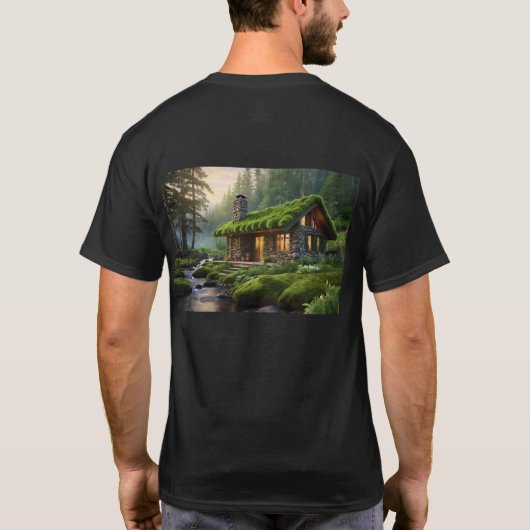 Geweldig bos met een prachtig huis t-shirt (Achterkant)