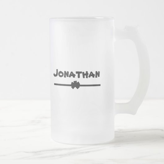 Geweldig cadeau-idee Moderne script-naam Rustieke Matglas Bierpul (Rechts)