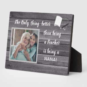 Geweldig cadeau! Leraar-Nana Foto Plaque Fotoplaat