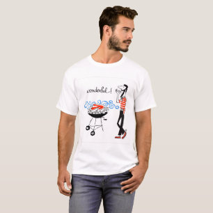 geweldig! cool barbecue man t-shirt