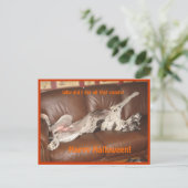 Geweldig Dane Ate teveel Halloween Snoep Briefkaart (Staand voorkant)