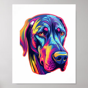 Geweldig Dane Neon Design Poster
