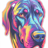 Geweldig Dane Neon Design Sticker (Voorkant)