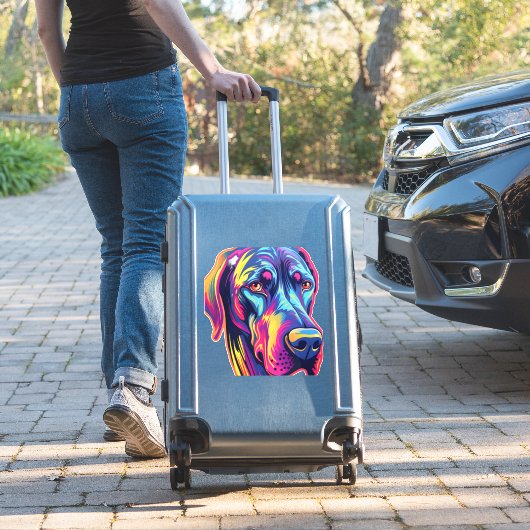 Geweldig Dane Neon Design Sticker (Koffer Insitu)