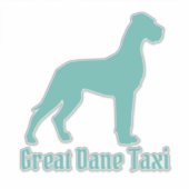 Geweldig Dane Silhouette transparant Sticker (Voorkant)