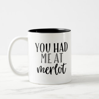 Geweldig dat je me op Merlot had Tweekleurige Koffiemok
