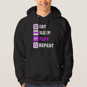 Geweldig Eat Sleep Play Herhaal Videogames Games C Hoodie
