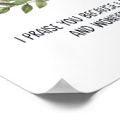 Geweldig en Wonderbaarlijk Geschapen, Psalm 139:14 Poster (Hoek)