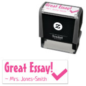 "Geweldig Essay" + Aangepaste onderwijsnaam Zelfinktende Stempel (In situ)