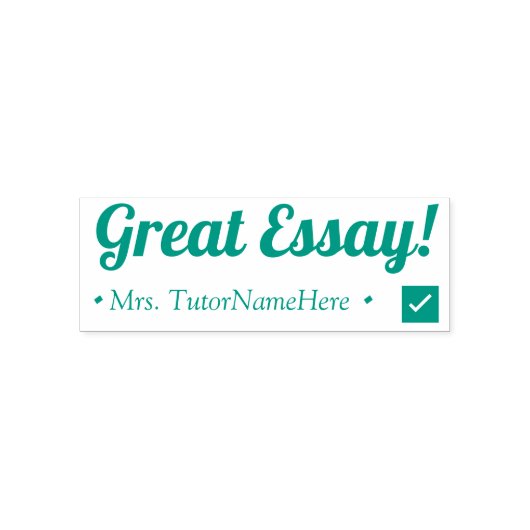 "Geweldig Essay!" Commendement Rubber Stamp Zelfinktende Stempel (Design)