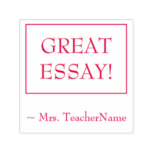 "GEWELDIG ESSAY!" Instructeur Feedback Rubberen st Zelfinktende Stempel