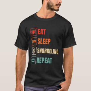 Geweldig Eten Slapen Herhalen Snorkelen Duiker Dui T-shirt