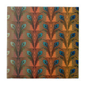 Geweldig Gatsby Feathers art deco-ontwerp Tegeltje (Voorkant)