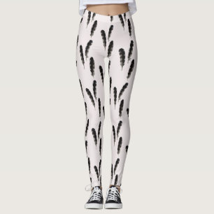 Geweldig gepotte Woodpecker Feathers Pattern Leggi Leggings