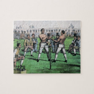 Geweldig gevecht voor het kampioenschap,  boksen legpuzzel