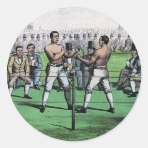 Geweldig gevecht voor het kampioenschap,  boksen ronde sticker