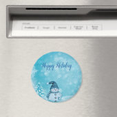 Geweldig, Geweldige, prachtige Blue Snowman Magneet (Insitu (Vaatwasser))