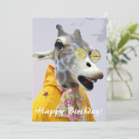 Geweldig Giraffe Birthday Wenskaart!